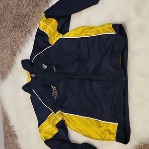 Nike Athletics Youth SZ L 14-16 Track Jacket Full Zip Windbreaker Blue Gold